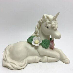 Vintage Ceramic Unicorn Cute Pastel Mythical Figurine Taiwan 90s